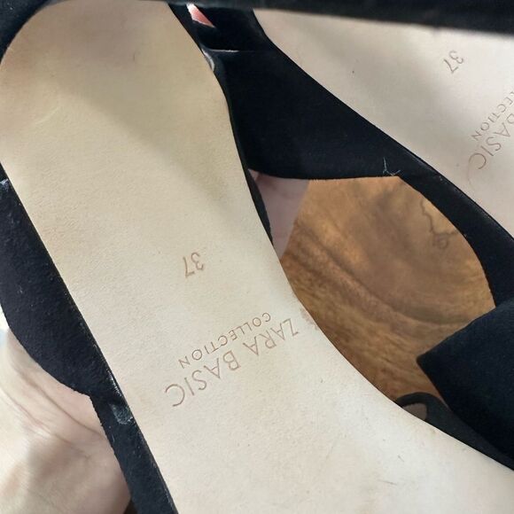 Zara Black High Heels Sandals, Size 37 - Picture 9 of 9
